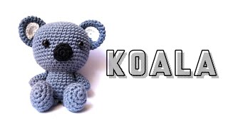 KOALA  AMIGURUMI CROCHET TUTORIAL FREE PATTERN [upl. by Kcarb]