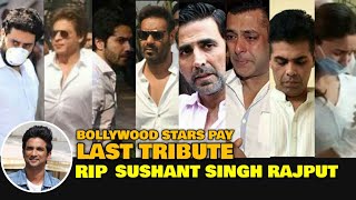 Bollywood Stars Pay LAST TRIBUTE To Sushant Singh Rajput  Ajay Devgn Akshay Kumar Shah Rukh Khan [upl. by Htilil349]