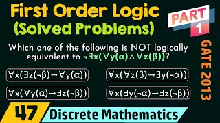 First Order Logic Solved Problems  Part 1 [upl. by Elreath]