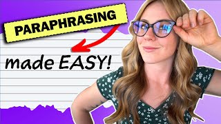 PARAPHRASING The Basic Steps Tips amp Tricks [upl. by Gilder]