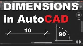 Dimensions  Annotation in AutoCAD Tutorial [upl. by Yhtur]