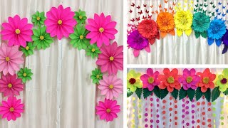 3 EASY PAPER FLOWERS DECORATION IDEAS FOR ANY OCCASION AT HOME [upl. by Sihon]