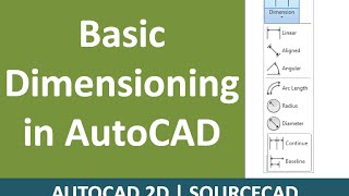 Basic dimensioning in AutoCAD [upl. by Welbie]