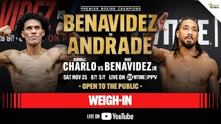 Benavidez vs Andrade OFFICIAL WEIGHIN [upl. by Hendren]