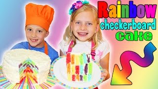 Rainbow Checkerboard Cake Family Fun Pack [upl. by Innavoeg812]