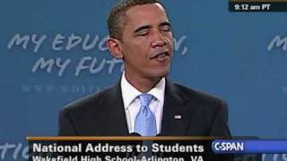 Pres Obama National Address to Students [upl. by Emie]