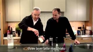 aerolatte  milk frother makes three layer caffè latte macchiato [upl. by Allison]