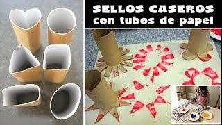 Sellos caseros con tubos de papel higiénico [upl. by Lledner]