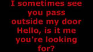 LIONEL RICHIE  HELLO LYRICS [upl. by Britta363]