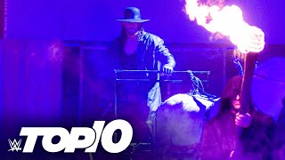 The Undertaker’s greatest entrances WWE Top 10 Nov 1 2020 [upl. by Nauqe]