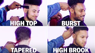 How to Cut 12 Types of Fade Haircuts  GQ [upl. by Nolasba]