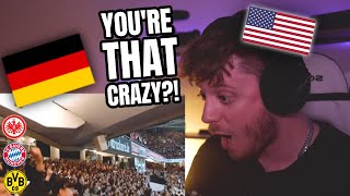 American Reacts to Football Fans USA vs Europe [upl. by Dragoon]