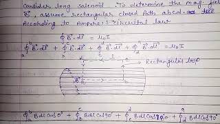 Magnetic field due to solenoid using amperes circuital law [upl. by Adnilema]