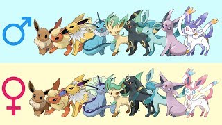 All Eeveelutions Gender Difference Fanart [upl. by Decca]