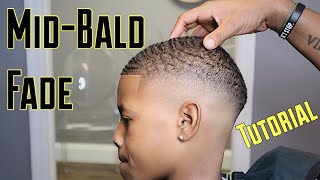 Barber Tutorial How To Do A Mid Bald Fade [upl. by Atinev847]