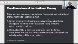 LO 723 3 Institutional theory [upl. by Ivers]