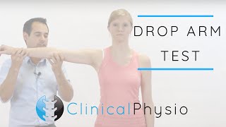 Shoulder Drop Arm Test for Rotator Cuff Tear  Clinical Physio [upl. by Fitzsimmons]