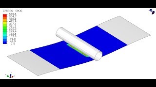 Abaqus Standard Contact Tutorial Three Point Bending [upl. by Vachel]