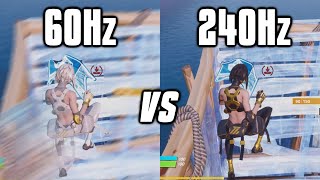 Testing 60Hz vs 144Hz vs 240Hz On Fortnite  Refresh Rate Comparison [upl. by Atiuqrahs]