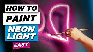 How I Paint Awesome 3DNEON Light Effect [upl. by Gardia]