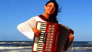 WIESŁAWA DUDKOWIAK  with Accordion on Beach 2  The most beautiful relaxing melody [upl. by Horatia199]