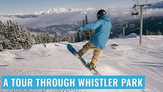 A Tour Through Whistler Terrain Park On A Snowboard [upl. by Tung420]