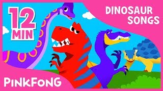 Spinosaurus vs Tyrannosaurus and more  Dinosaur Songs   Compilation  Pinkfong Songs for Children [upl. by Alinoel458]