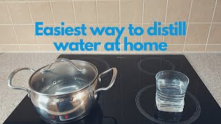 How to make distilled water at home EASIEST WAY [upl. by Nerrawed90]