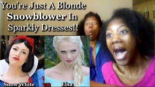 Snow White Vs Elsa Rap Battle  Katherine Jaymes Reaction [upl. by Ahsoet]