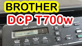 BROTHER DCPT700w HOW TO MANUAL TEST PRINT amp DEEP CLEANING amp INK FLUSHING MAINTENANCE MODE [upl. by Ogaitnas]