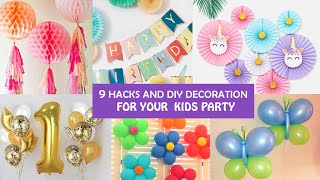 9 Stunning Hacks and Diy Decoration for Your Kids Party [upl. by Peony]