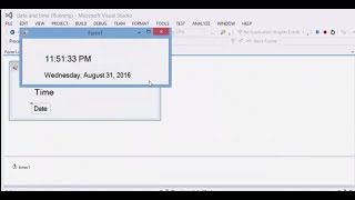 C  Display Time and Date on labels in Windows form application using C sharp Programming language [upl. by Aisemaj]