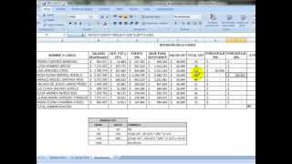 Ms Excel 5 Fórmulas nómina completa [upl. by Kacy]