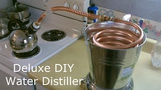 Homemade Water Distiller  The Deluxe DIY quotpure waterquot Water Distiller Full Instructions [upl. by Ume]