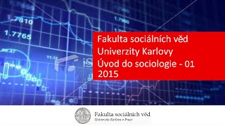 Úvod do sociologie  01  bakalářské studium [upl. by Eamaj604]