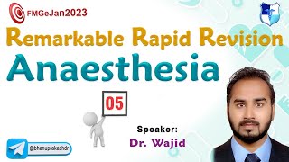 Anesthesia Rapid Revision Remarkable Rapid Revision Series FMGE [upl. by Daley]