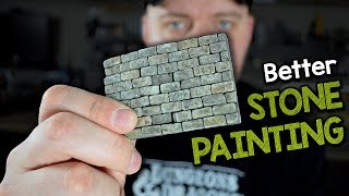 Better Stone Painting  Advanced Technique for Stone Bricks amp Tile Terrain [upl. by Lhamaj]