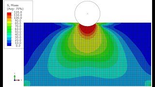 Abaqus Standard Contact Tutorial Plane Stress [upl. by Dailey979]