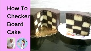 How to make a Checkerboard cake [upl. by Dirtsa]