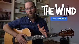 The Wind • Cat Stevens guitar lesson w fingerpicking tab [upl. by Bj]