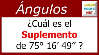 Suplemento de un ángulo  Ej 1 [upl. by Neyu960]