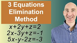 Solving Systems of 3 Equations Elimination [upl. by Ennovehc37]