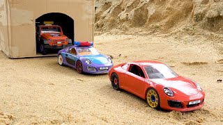 Bibo toys car play with Cars in Box cave [upl. by Nilorac391]