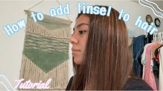 ✰How to tie tinsel into you hair  tutorial✰ [upl. by Aliahkim]