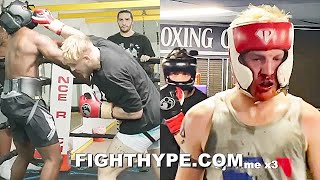 JAKE PAUL quotKNOCK TF OUTquot SPARRING DESTROYING OPPONENTS WITH BOMBS TRAINING FOR NATE ROBINSON [upl. by Franchot]