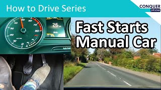 How to move a manual car quickly from a standstill  fast starts [upl. by Zippel161]