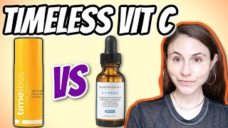 Timeless Skin Care Vitamin C serum vs Skinceuticals CE ferulic  Dr Dray [upl. by Luby476]