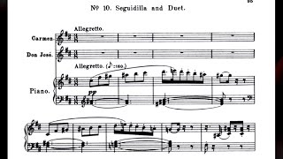 Georges Bizet quotCarmenquot  Seguidilla Pres des remparts de Seville  Video Score [upl. by Colwell376]