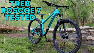 Best Beginner Mountain Bike For Any Rider  Trek Roscoe 7 [upl. by Ardnasirhc191]