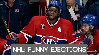 NHL Funny Ejections [upl. by Naesar]